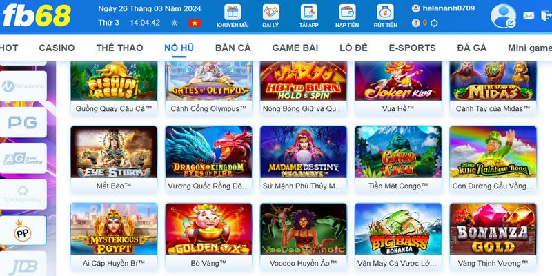 PP là một trong những nhà cung cấp game quay thưởng trực tuyến nổi tiếng 